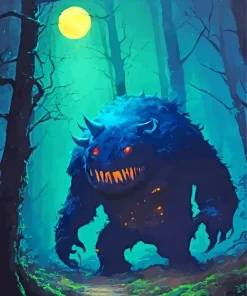 blue evil monster Diamond Dotz