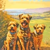 brown schnauzers Diamond Paintings