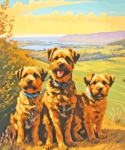 brown schnauzers Diamond Paintings
