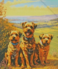 brown schnauzers Diamond Paintings
