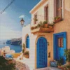cool Greek Style patio art Diamond With Numbers