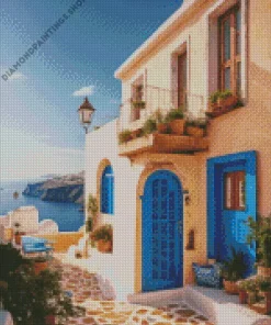 cool Greek Style patio art Diamond With Numbers