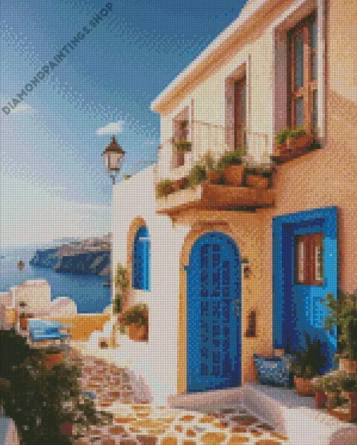 cool Greek Style patio art Diamond With Numbers
