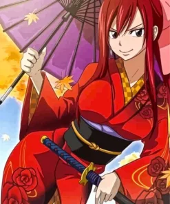 cool erza kimono Diamond Paintings