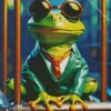 cool frog with glasses Diamond Paintings