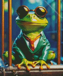 cool frog with glasses Diamond Paintings