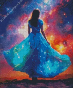 cool galaxy lady Diamond Paintings