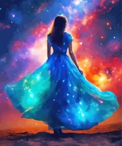 cool galaxy lady Diamond Paintings