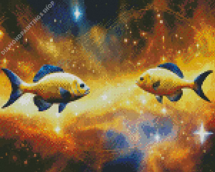 cool golden galaxy fish Diamond Dotz cool golden galaxy fish Diamond Dotz