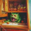creepy green monster Diamond Paintings