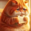 crying fat cat Diamond Paintings