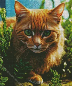 cute green eyed cat animal Diamond Paintings