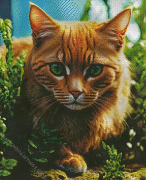 cute green eyed cat animal Diamond Paintings