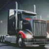 dark grey semi truck Diamond Paintings