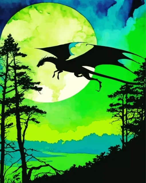 dragon silhouette Diamond Paintings