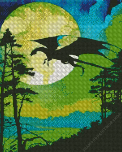dragon silhouette Diamond Paintings