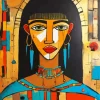 egyptian woman Diamond With Numbers