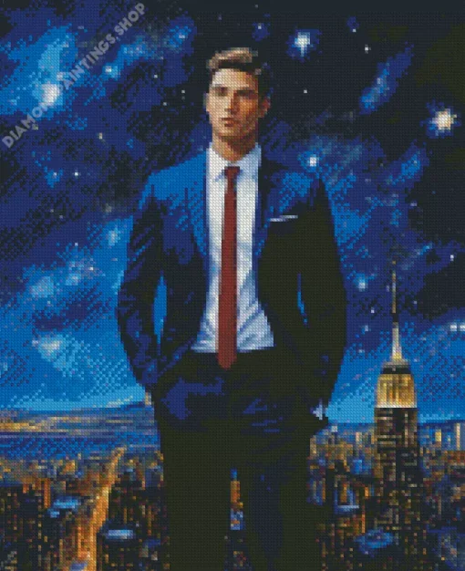 elegant galaxy man Diamond Paintings