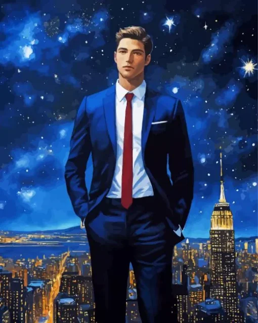 elegant galaxy man Diamond Paintings