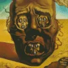 face of war salvador dali Diamond With Numbers