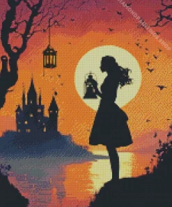 female silhouette art Diamond Paintings