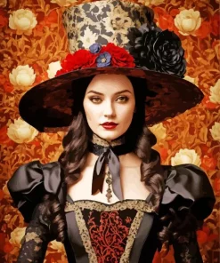 female victorian steampunk art Diamond Paintings