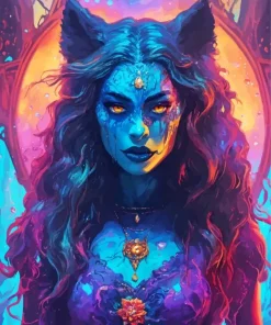 female werewolf art Diamond Paintings