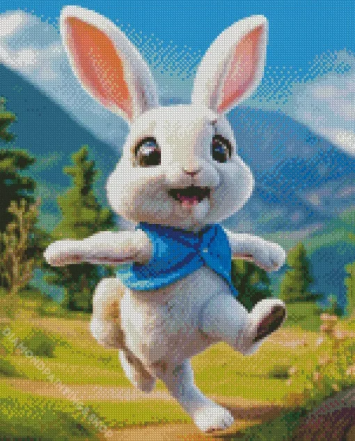 fun rabbit art Diamond Paintings