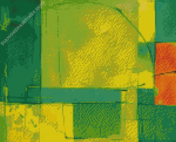 green abstract Diamond With Numbers green abstract Diamond Paintings