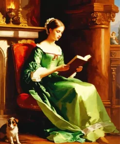 nerd lady in ewardian era Diamond Paintings