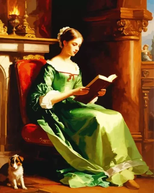 nerd lady in ewardian era Diamond Paintings