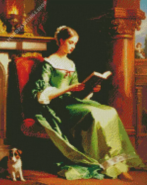 nerd lady in ewardian era Diamond Paintings