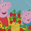 pig with strawberry Diamond Paintings