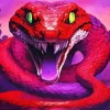 red pit viper with green eyes Diamond With Numbers