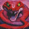 red pit viper with green eyes Diamond With Numbers
