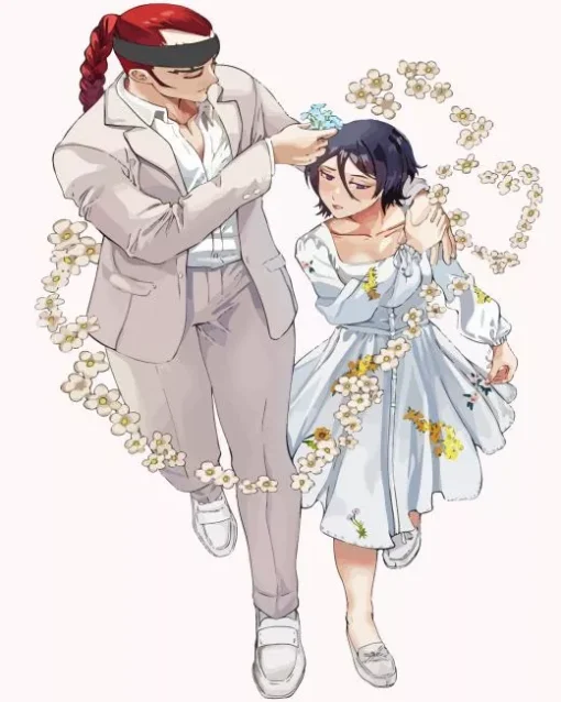 rukia and renji abarai Diamond With Numbers