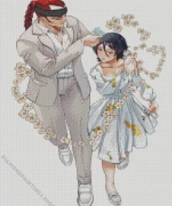 rukia and renji abarai Diamond With Numbers