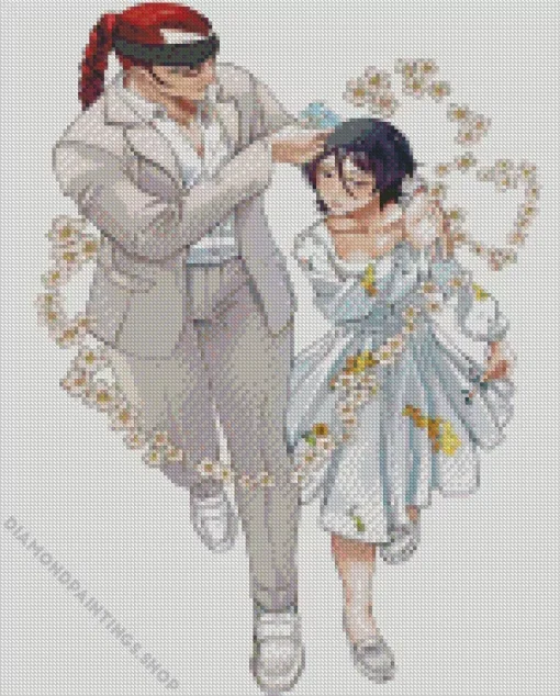 rukia and renji abarai Diamond With Numbers