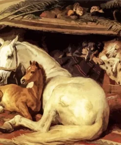 the arab tent by Edwin Landseer Diamond With Numbers