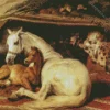 the arab tent by Edwin Landseer Diamond With Numbers