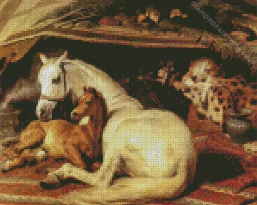 the arab tent by Edwin Landseer Diamond With Numbers