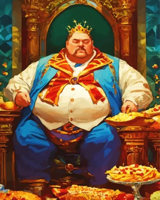 the fat greedy king Diamond Paintings
