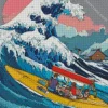 the journey Through the Great Wave Diamond Paintings