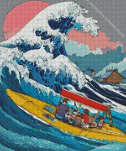 the journey Through the Great Wave Diamond Paintings