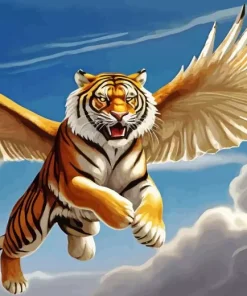 tiger with wings flying Diamond Paintings