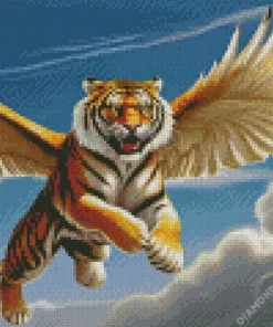 tiger with wings flying Diamond Paintings
