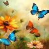 Aesthetic fantasy butterflies Diamond With Numbers