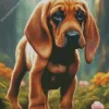 Bloodhound Puppy Diamond With Numbers