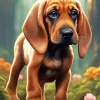 Bloodhound Puppy Diamond With Numbers