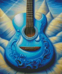 Blue Guitar Diamond With Numbers
